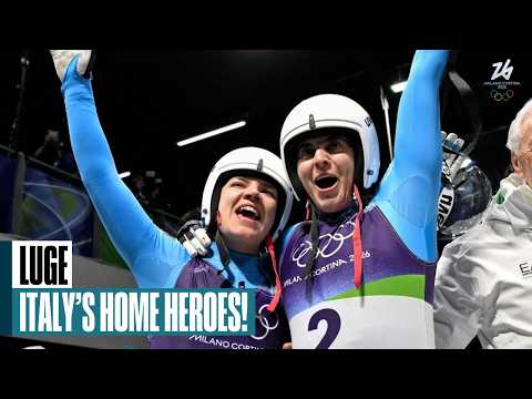 Italy wins gold in first-ever Olympic women's doubles luge
