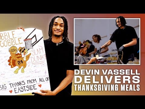 Devin Vassell Surprises Boys & Girls Clubs with Thanksgiving Meals