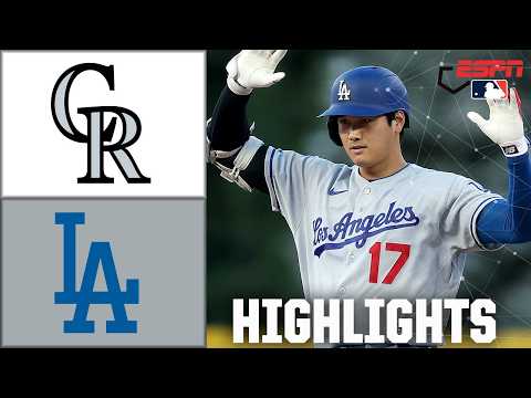 SHOHEI'S STREAK CONTINUES 🤩 LA Dodgers vs. Colorado Rockies | Full Game Highlights | ESPN MLB