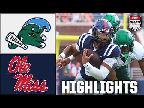 Tulane Green Wave vs. Ole Miss Rebels | Full Game Highlights | ESPN College Football