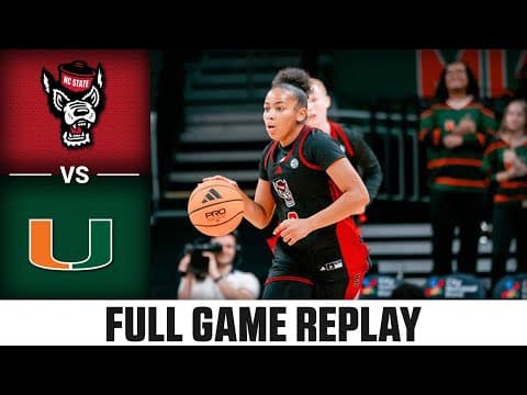 NC State vs. Miami Full Game Replay | 2025-26 ACC Women's Basketball
