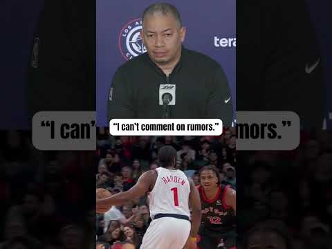 Ty Lue didn't have much to say about the James Harden trade talks 🤐
