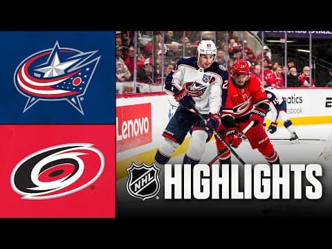Blue Jackets vs. Hurricanes | NHL Highlights | December 09, 2025