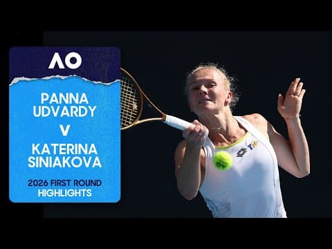 Panna Udvardy v Katerina Siniakova Highlights | Australian Open 2026 First Round