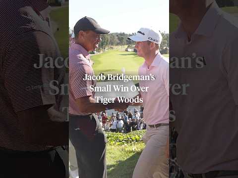 Jacob Bridgeman 1, Tiger Woods 0 😂