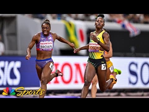 Shericka Jackson holds off deep semi field for 200m finals berth, three-peat chance | NBC Sports