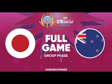 LIVE - Japan v New Zealand | FIBA U16 Women's Asia Cup 2025 - Division A