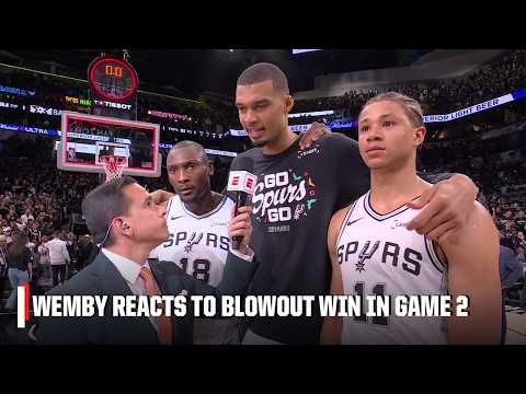 'We don't care' - Wemby on Spurs' playoff inexperience after beating the Wolves by 38 | NBA on ESPN