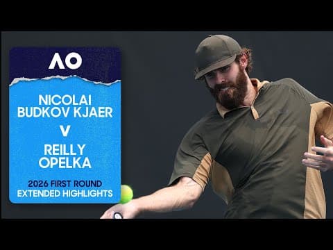 Nicolai Budkov Kjaer v Reilly Opelka Extended Highlights | Australian Open 2026 First Round