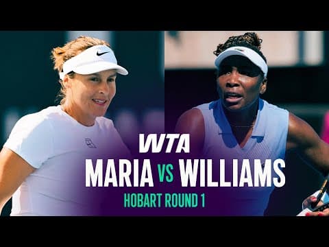 Tatjana Maria vs. Venus Williams | 2026 Hobart Round 1 | WTA Match Highlights