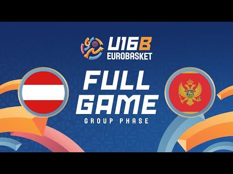 LIVE - Austria v Montenegro | FIBA U16 EuroBasket Division B 2025 | Group Phase