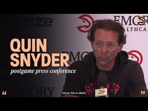 Hawks vs. Pistons Postgame Press Conference: Quin Snyder