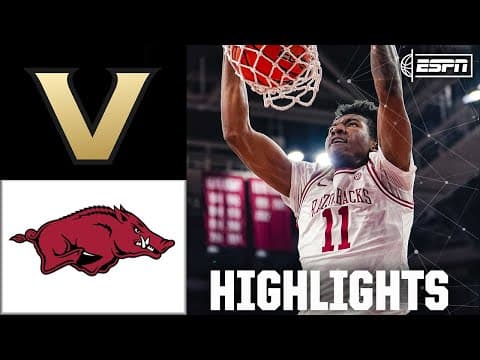 Arkansas Razorbacks vs. Vanderbilt Commodores | Full Game Highlights | ESPN College Basketball