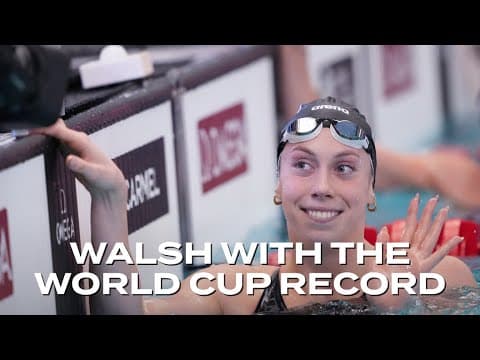 55.91! Gretchen Walsh Sets New World Cup Record | Swimming World Cup 2025 - Carmel