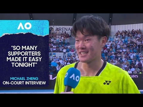 Michael Zheng On-Court Interview | Australian Open 2026 First Round