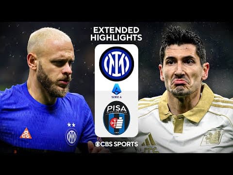 Inter vs. Pisa: Extended Highlights | Serie A | CBS Sports Golazo