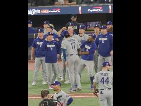 Yoshinobu Yamamoto passes Shohei Ohtani the torch #WorldSeries Game 7 🔜