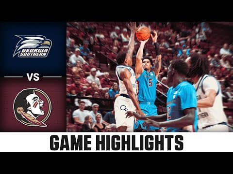 Georgia Southern vs Florida State Game Highlights | 2025-26 ACC Men's Basketball