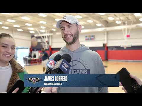 James Borrego on improving in 4th quarter, Jordan Poole | Pelicans Practice 1/12/26