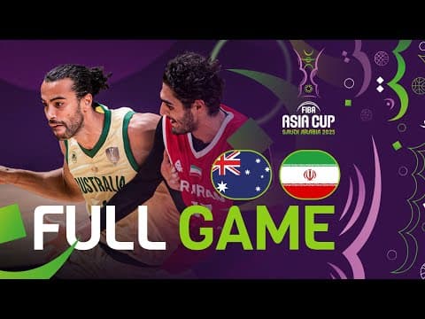 Semi-Finals | Australia v Iran | Full Basketball Game | FIBA Asia Cup 2025