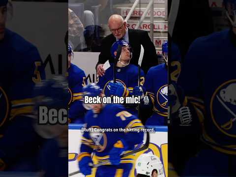 Mal was on the mic when he set the franchise single-season hit record!🎙️#nhl #hockey #buffalosabres