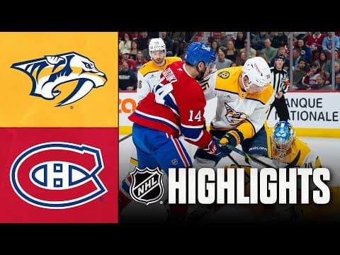 NHL Highlights | Predators vs. Canadiens | October 16, 2025