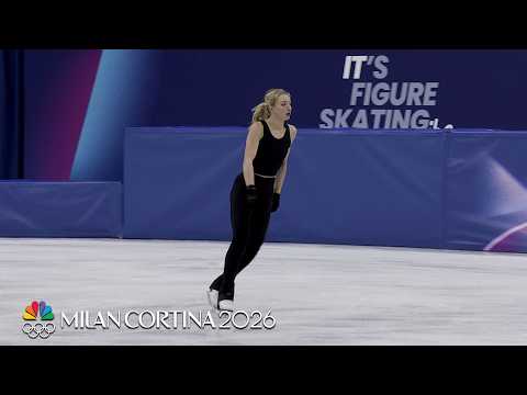 Amber Glenn practices on-ice in preparation for free skate | Winter Olympics 2026 | NBC Sports