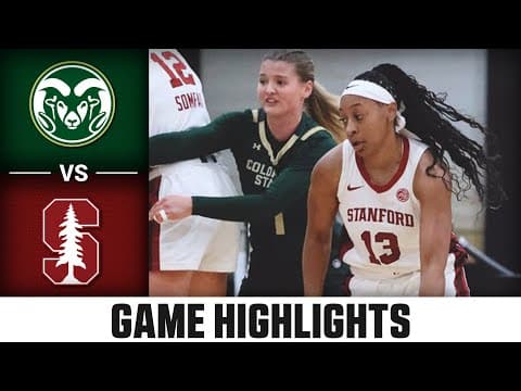 Stanford vs. Colorado State Game Highlights | 2025-26 ACC Women's Basketball