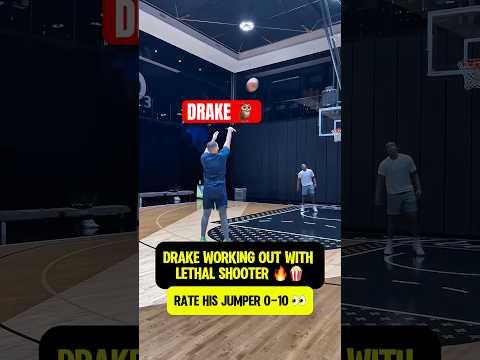 Drake shows off jump shot with Lethal Shooter 👀🦉