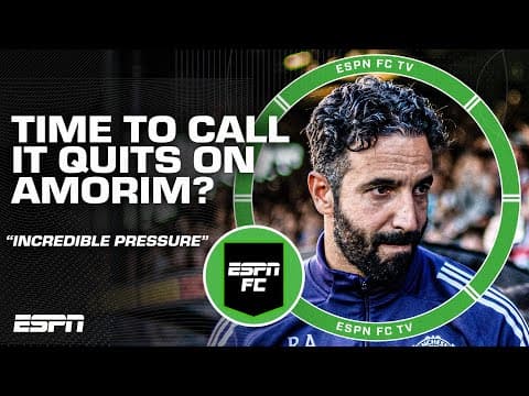 Ruben Amorim's job is under 'INCREDIBLE' pressure - Rob Dawson | ESPN FC