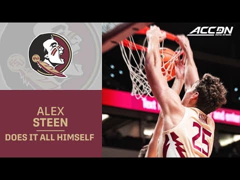 FSU's Alex Steen Rocks The RIM With The Steal & Slam