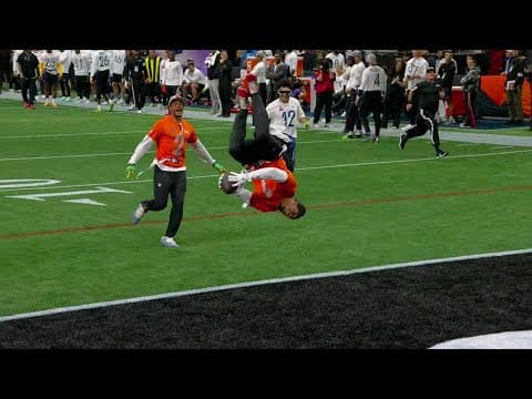 Ja'Marr Chase Pick-6 and Does A Backflip 😱 | Pro Bowl Games on ESPN