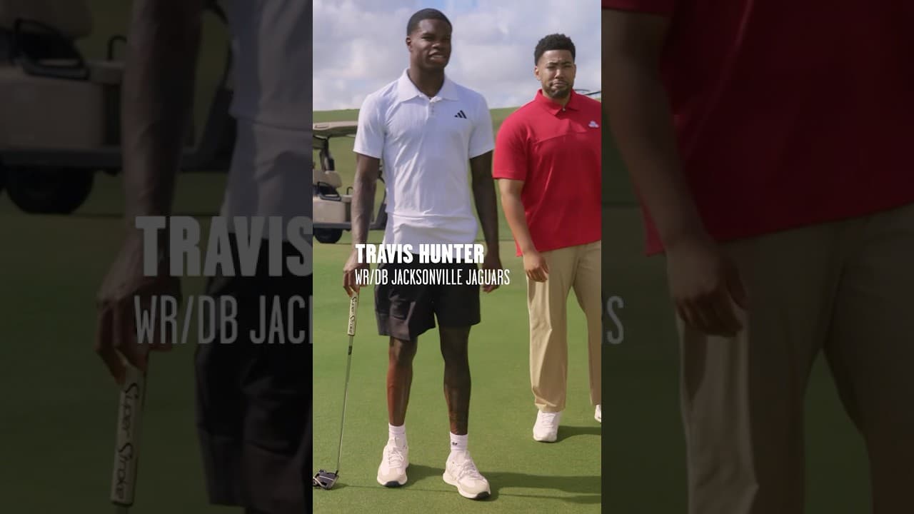 Travis Hunter shows us how to celebrate 😂 #ad #CaddieAndTheKid Presented by @statefarm
