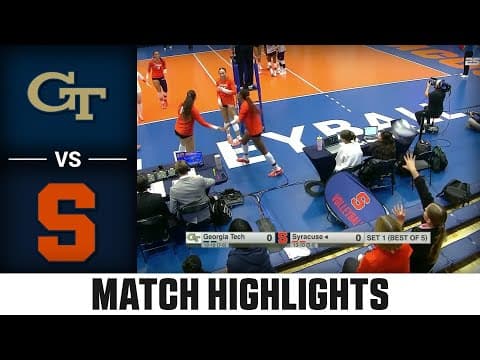 Georgia Tech vs. Syracuse Match Highlights | 2025 ACC Volleyball