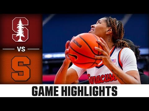 Stanford vs. Syracuse Highlights | 2025-26 ACC Women's Basketball