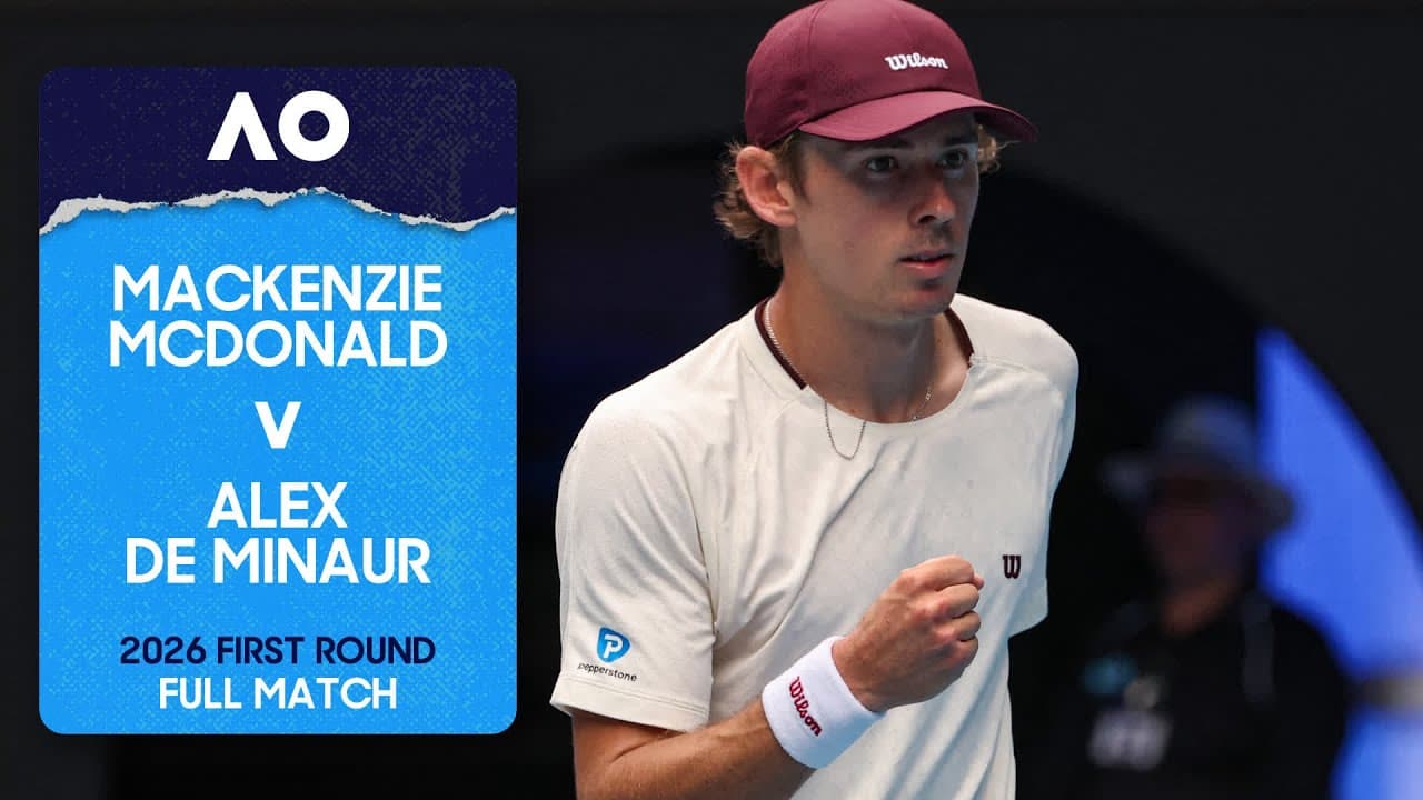 Mackenzie McDonald v Alex de Minaur Full Match | Australian Open 2026 First Round