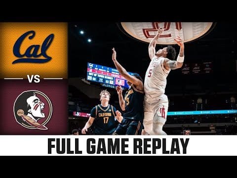 Cal vs. Florida State Full Game Replay | 2025-26 ACC Men's Basketball