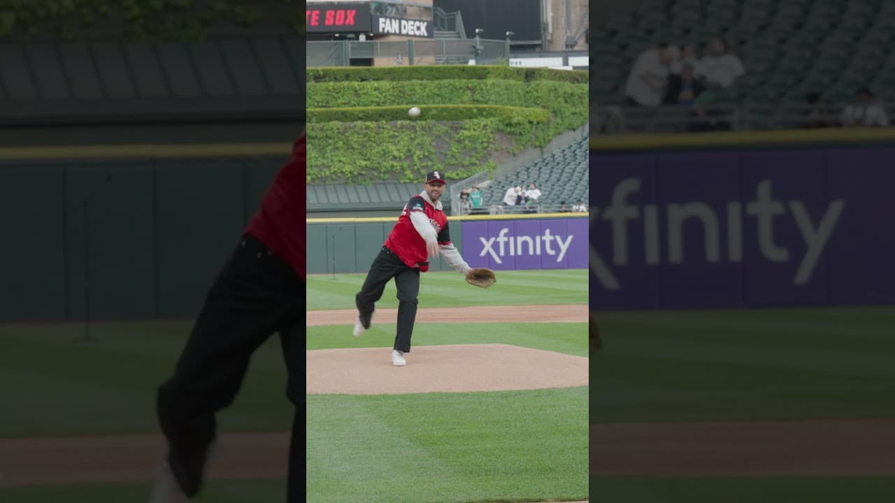 Summer IS fun. Welcome to Rate Field, Carl Radke & Ben Waddell! #MLB #firstpitch @bravo