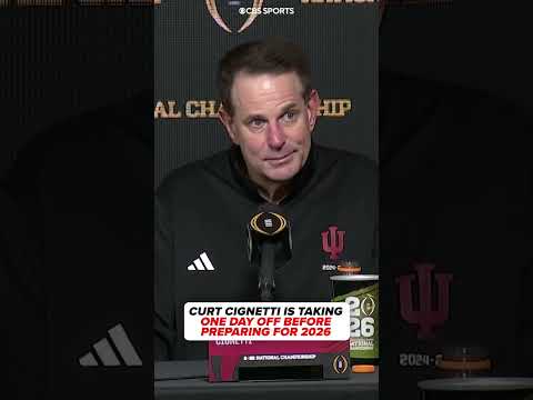 Curt Cignetti will take one day off after winning the natty before prepping for next season #indiana