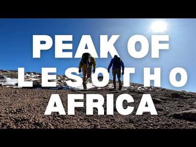 Tagging the Highest Point in Lesotho, Africa - Thabana Ntlenyana Mountain