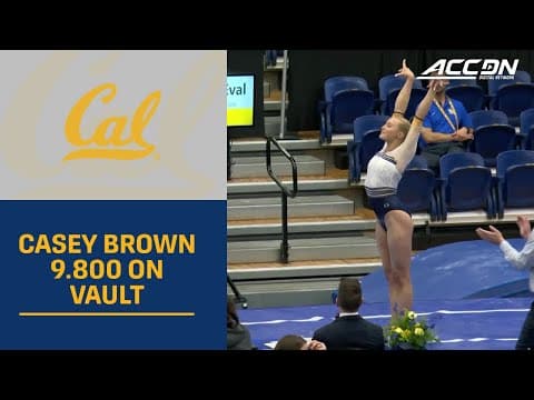 Cal's  Casey Brown Ties for 1st With 9.800 On Vault  | 2026 ACC Gymnastics