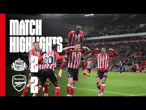 Brobbey Scores 94th-Minute Equaliser | Sunderland AFC 2 - 2 Arsenal FC | Premier League Highlights