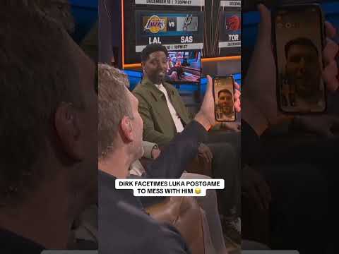 Dirk & Luka facetime after a Lakers dub 😂