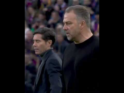 Hansi Flick and Marcelino Garcia Toral were getting chippy on the sidelines 👀