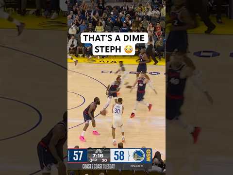 Steph Curry threads the needle to Kuminga