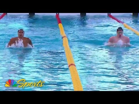 Shaine Casas holds off Leon Marchand, sets American Record in 200m IM at Swim World Cup | NBC Sports