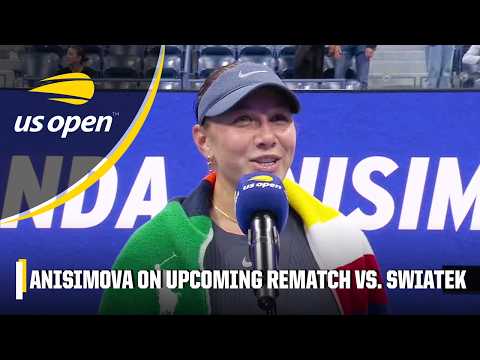 Wimbledon Final REMATCH 👀 Amanda Anisimova discusses upcoming match vs. Iga Swiatek | 2025 US Open