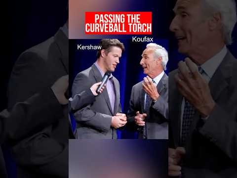 Sandy Koufax teaching his Curveball to a young Clayton Kershaw. #mlb #baseball