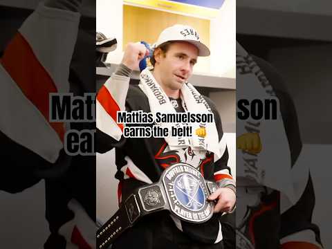Mattias Samuelsson earns the belt against the Maple Leafs! 😤 #Nhl #buffalosabres #hockey