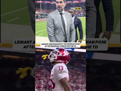 Matt Leinart and Mark Ingram after watching Fernando Mendoza throw the touchdown 👀 #CFB #MENDOZA